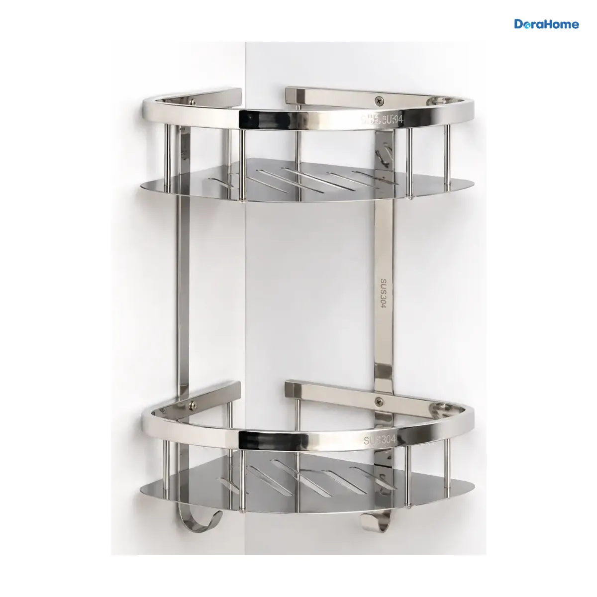 Kệ góc tam giác 2 tầng Inox SUS304 EUROLIFE EL-KG2